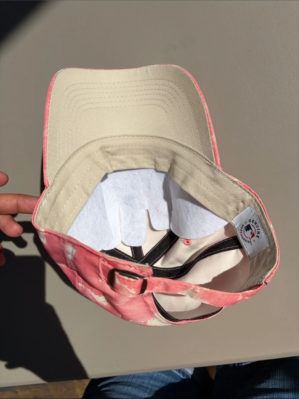 MLB TEXAS RANGERS Pink Tie-Dye Baseball Cap with Embroidered 'T'